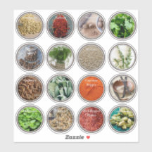 Cocina moderna Hierbas culinarias Spices Jar Label