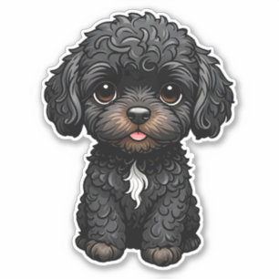Pegatina Cockapoo negro