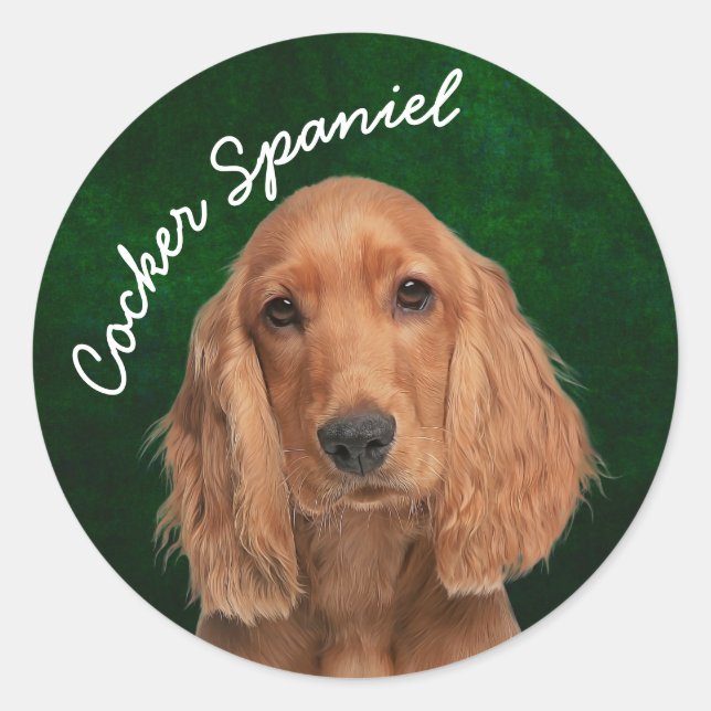 Pegatina Cocker Spaniel (Anverso)