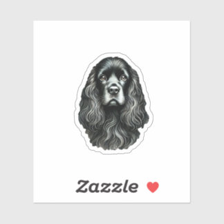 Pegatina Cocker Spaniel negro