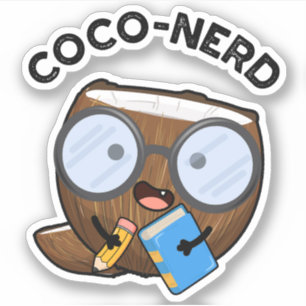 Pegatina Coco-nerd Funny Fruit Coconut Pun