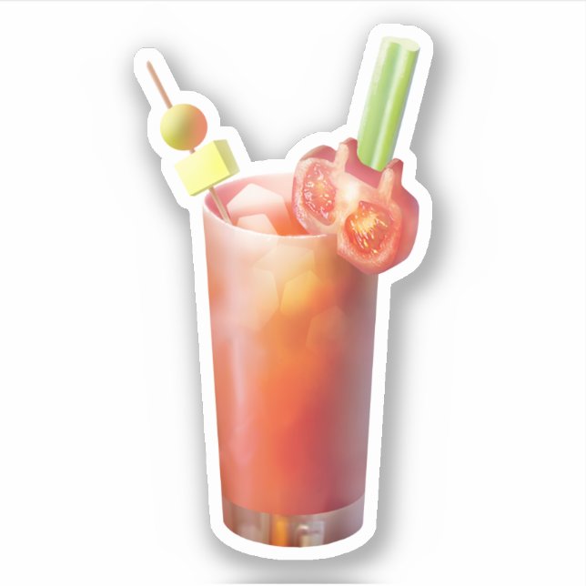 Pegatina Cóctel Creative Bloody Mary (Anverso)