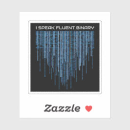 Pegatina Código binario azul