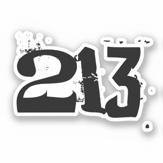 Pegatina Código de área 213 (Los Ángeles) (Anverso)