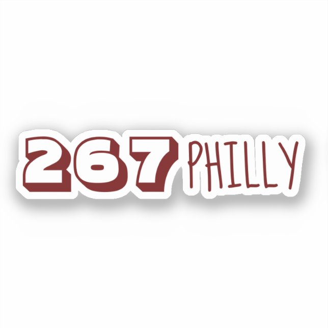 Pegatina Código de área 267 - Philly (Anverso)
