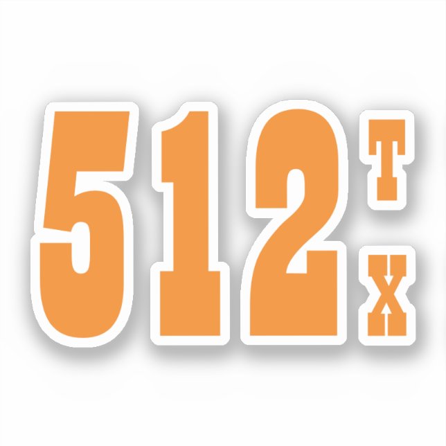 Pegatina Código de área 512 (Austin, TX) (Anverso)