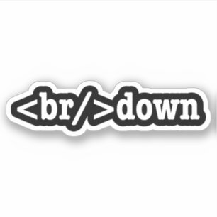 Pegatina código HTML de descomposición