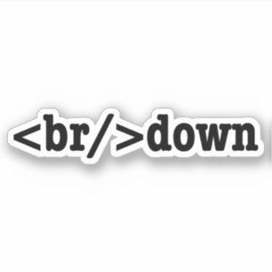 Pegatina código HTML de descomposición