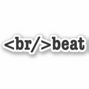 Pegatina código HTML de salto