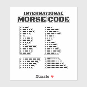 Pegatina Código Morse Internacional