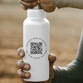 Pegatina Código QR Botella de agua de marca profesional mín