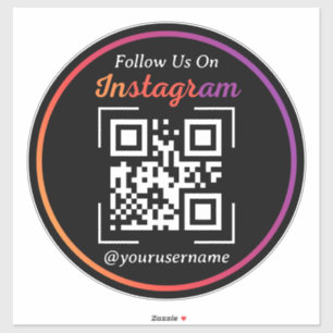 Pegatina Código QR de Instagram Business - Negro