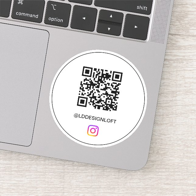 Pegatina Código QR de Instagram personalizado INSTAGRAM Red (Detalle)