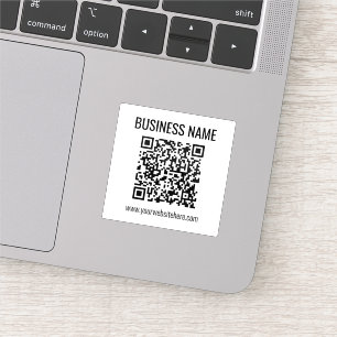 Pegatina Código QR de personalizable y nombre comercial