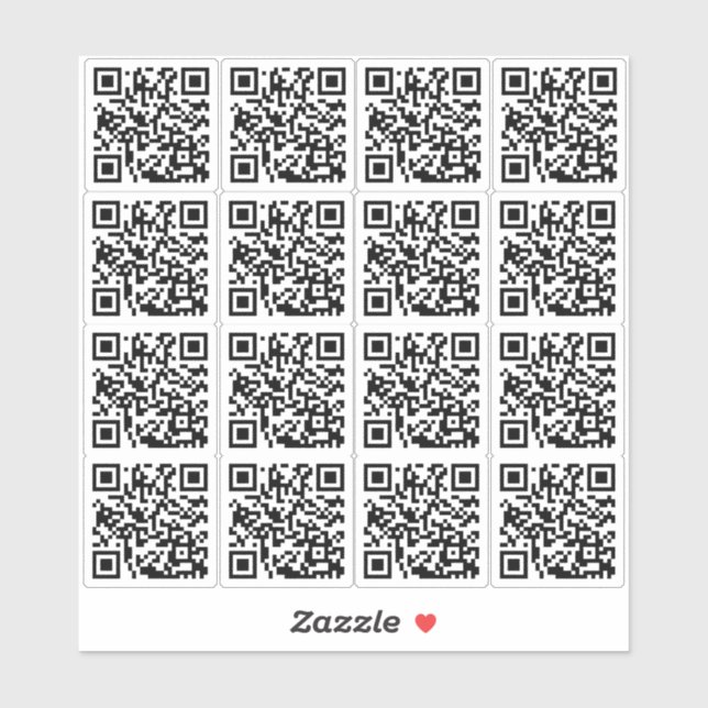 Pegatina Código QR de personalizado para Personalizado de n (Hoja)