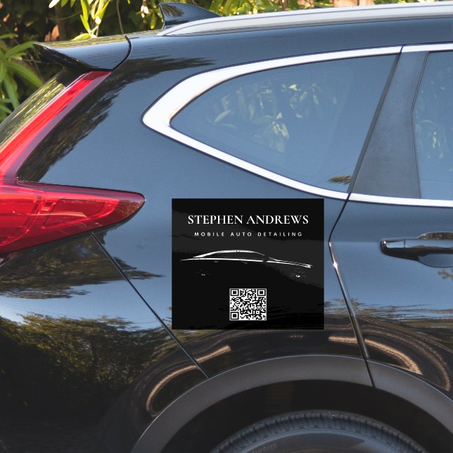 Pegatina Código QR del logotipo de reparación automática de (Lado del coche)
