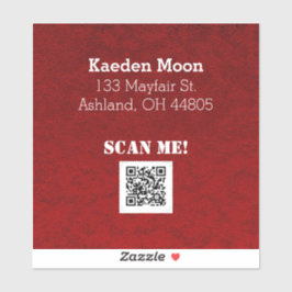 Pegatina código QR del personalizado