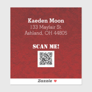 Pegatina código QR del personalizado