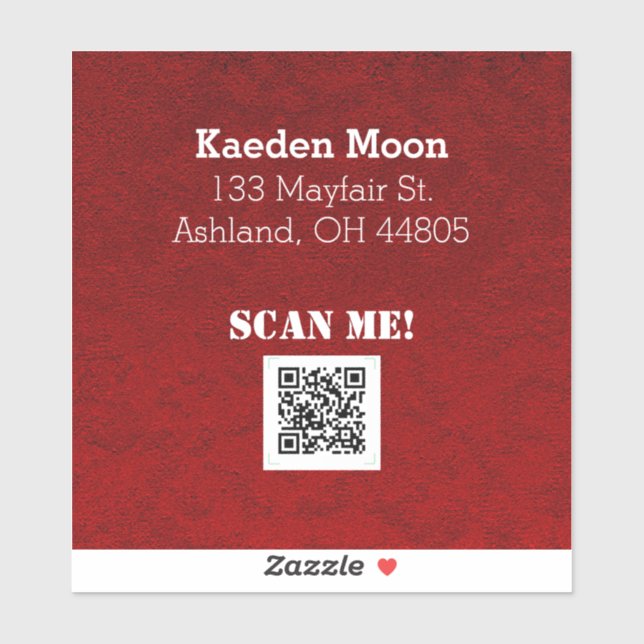 Pegatina código QR del personalizado (Hoja)