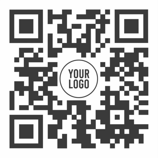 Pegatina Código QR del personalizado con el logotipo comerc (Anverso)