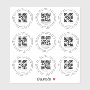 Pegatina código qr elegante descuento para pequeña empresa 