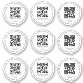 Pegatina código qr elegante descuento para pequeñas empresa