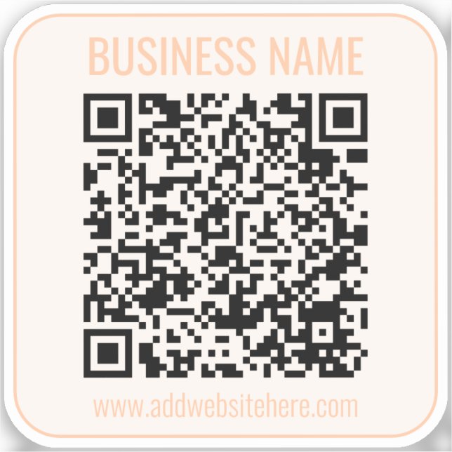 Pegatina Código QR instantáneo (introduzca la dirección URL (Anverso)