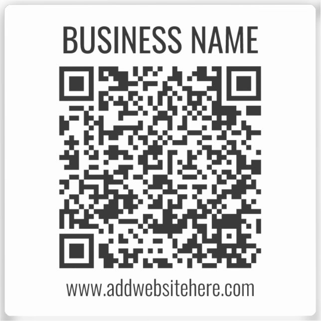 Pegatina Código QR instantáneo (introduzca la dirección URL (Anverso)