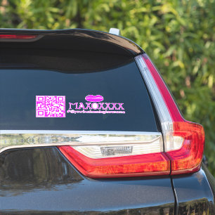 Pegatina Código QR Lipgloss Business Name Car Decal