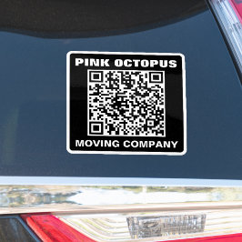 Pegatina Código QR monocromo en negrita impermeable para co