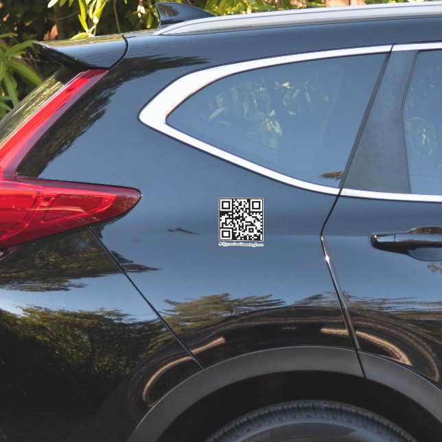 Pegatina Código QR Nombre sencillo Decal de coche empresari (Parte trasera del coche)