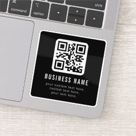 Pegatina Código QR personalizable y diseño de texto editabl
