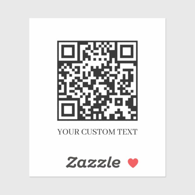 Pegatina Código QR personalizado | Sube tu propio diseño de (Hoja)