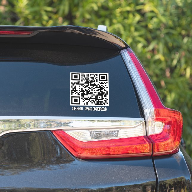 Pegatina Código QR promocional para empresas personalizados (Lado del coche)