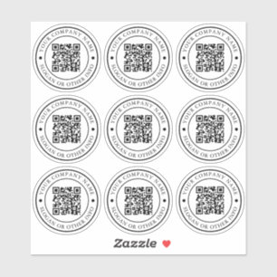 Pegatina Código QR Sitio Web Vínculo Círculo Personalizado