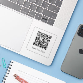 Pegatina Código QR translúcido su texto aquí