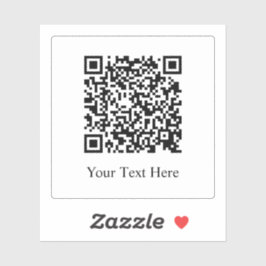 Pegatina Código QR translúcido tu texto aquí