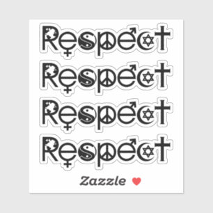 Pegatina Coexistir con Respeto - Paz Amabilidad y Toleranci