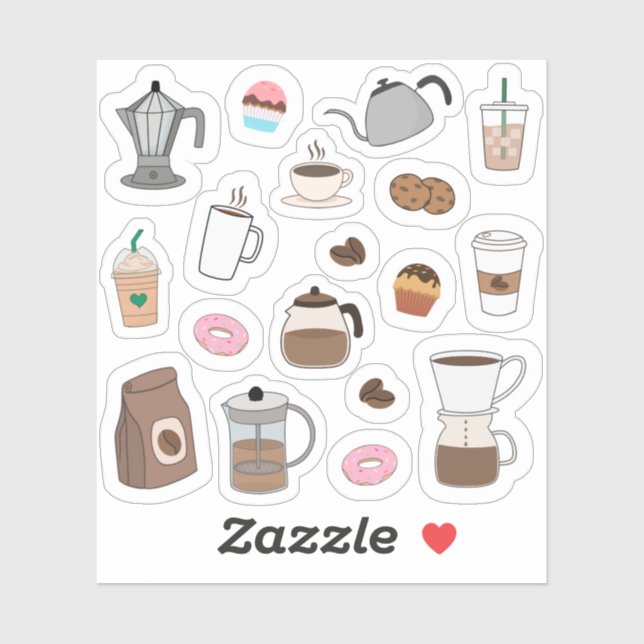 Pegatina Coffee Break Coffee House Cute Bullet Journal  (Hoja)