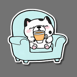 Pegatina Coffee Break Dog impermeable