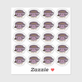 Pegatina Coffee Cup Happy Mail Personalizado-Cut Vinyl Pega