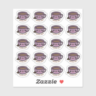 Pegatina Coffee Cup Happy Mail Personalizado-Cut Vinyl Pega