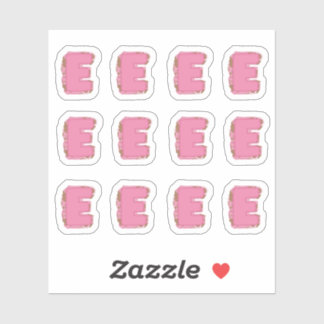 Pegatina Coffee Letter E: Monogram Initial Sheet