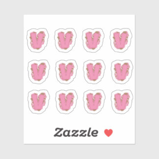 Pegatina Coffee Letter V: Monogram Initial Sheet