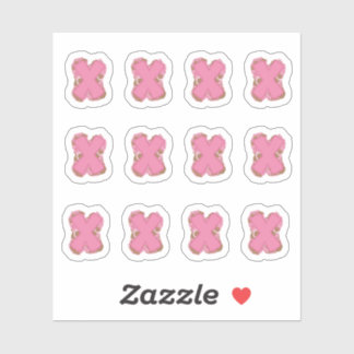 Pegatina Coffee Letter X: Monogram Initial Sheet