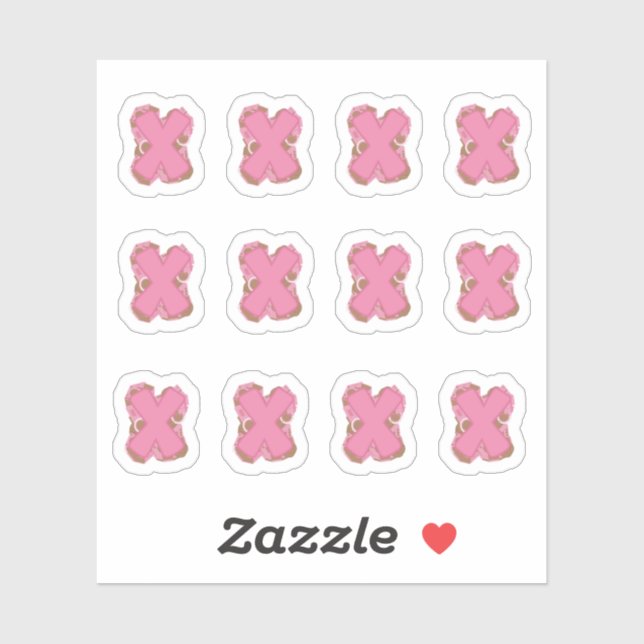 Pegatina Coffee Letter X: Monogram Initial Sheet (Hoja)