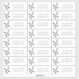 Pegatina Coffee Love is Brewing Shower Guest Address Labels