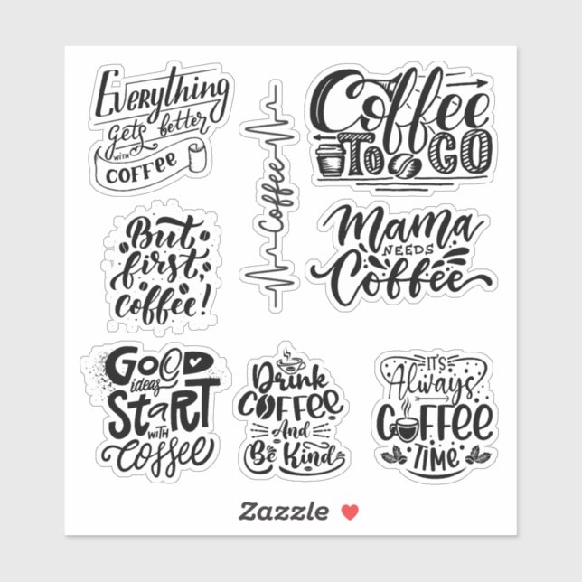 Pegatina Coffee Lover (Hoja)