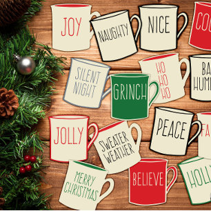Pegatina Coffee Lover's Farmhouse Style Christmas Stickers