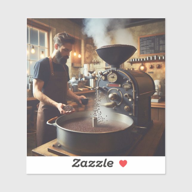 Pegatina Coffee Roaster (Hoja)